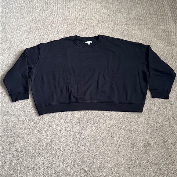 362 NWT Amazon Essentials Cropped Drop Shoulder Long Sleeve Sweatshirt - Sz: 6X - Picture 3 of 7